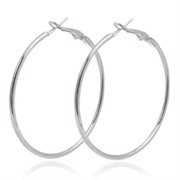 Creol - hoop. Platineret. 80 mm. 1 par
